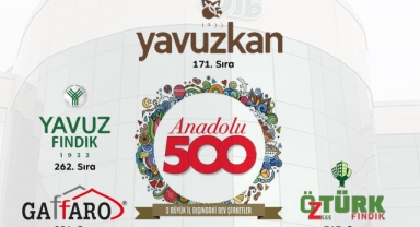 Giresun'da büyük gurur: YAVUZKAN, YAVUZ GIDA, GAFFARO ve ÖZTÜRK FINDIK En Büyükler Arasında