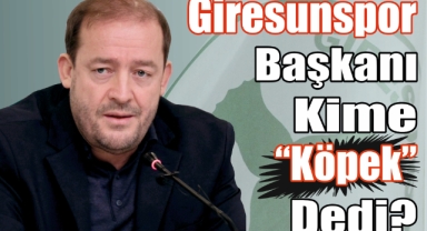 Giresunspor Başkanı Kime “Köpek” Dedi?