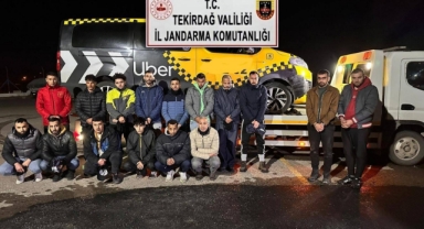 Tekirdağ'da göçmen kaçakçılığı: 14 göçmen ve 2 organizatör yakalandı