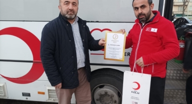 Türk Kızılay'dan, Görele Müftülüğü personeline altın madalya