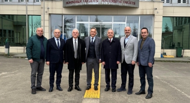 AK Parti Giresun Heyetinden Giresun Üniversitesi Mühendislik Fakültesi Dekanı Çelik’e Hayırlı Olsun Ziyareti