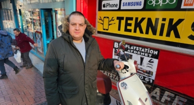 Böyle hırsızlık görülmedi… 42 dakika bekleyip motosikletin paspasını çaldı