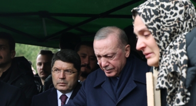 Cumhurbaşkanı Erdoğan, yangında hayatını kaybeden Gültekin ailesinin cenazesine katıldı   