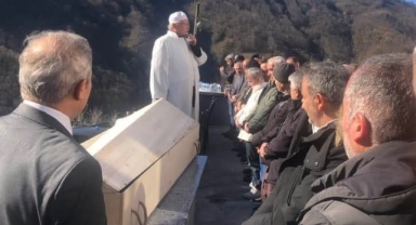 Giresun'da kalp krizi sonucu vefat eden muhtar son yolculuğuna uğurlandı