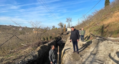 Giresun’un O İlçesinde Altyapı ve Yol Çalışmaları Devam Ediyor