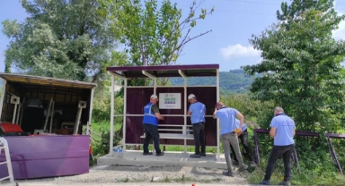 Ordu’da hükümlüler tarafından bin 500 adet durak üretildi