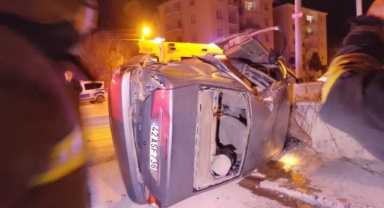Otomobil takla attı: 1'i ağır 5 yaralı