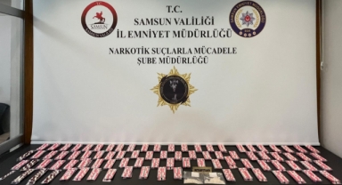 Samsun'da uyuşturucuyla yakalanan 3 kişi gözaltında