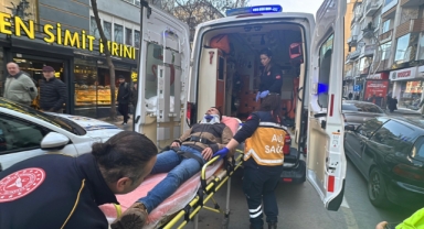 Trafiğe kapatılan caddede kaza: 1 yaralı
