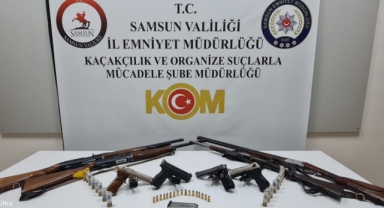 Araç lastiği ve bazaya zulalanmış silah ele geçirildi