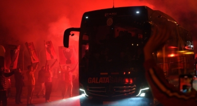 Galatasaray'a, Gaziantep'te coşkulu karşılama