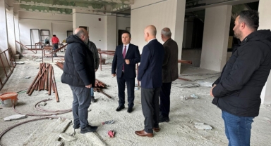 Giresun’da Abacıbükü İlkokulu İnşaatı Devam Ediyor, Müdür Tokgöz İncelemelerde Bulundu