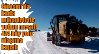 Giresun’da karla mücadelede yoğun mesai! 474 köy yolu ulaşıma kapalı