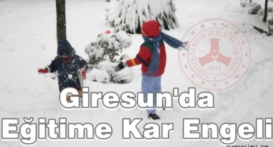 Giresun'un bazı ilçelerinde eğitime kar engeli