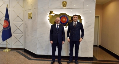 Giresun Valisi Serdengeçti, Milli Güvenlik Kurulu Genel Sekreteri Okay Memiş’e Hayırlı Olsun Ziyaretinde Bulundu