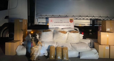 Gümüşhane'de 644 kilogram kaçak tütün ele geçirildi