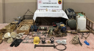 Metruk binada izinsiz kazı yapan 6 şüpheli gözaltına alındı