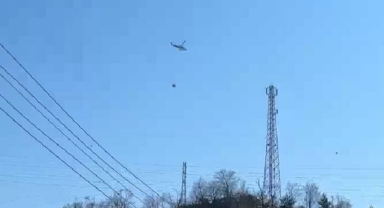 Tirebolu'da Helikopterle Yüksek Gerilim Hattı Bakımı