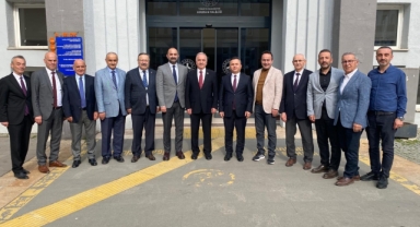 Giresun Milletvekili Temür ve Beraberindeki Heyet, İl Millî Eğitim Müdürü Özgür Tokgöz'ü Ziyaret Etti