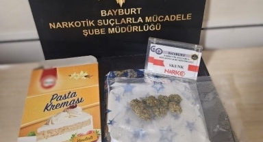 Kargoyla gönderilen uyuşturucu madde pasta kreması kutusunun içinde bulundu