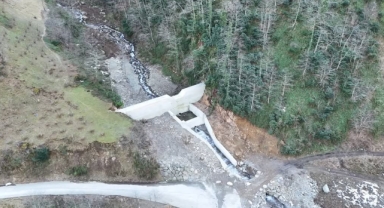 Giresun'da taşkın kontrol inşaatı çalışmaları devam ediyor