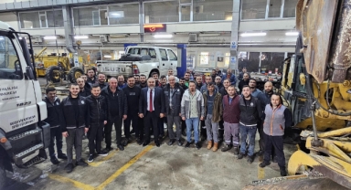 Giresun İl Özel İdaresi Genel Sekreteri Erener'den Makina İkmal Şantiyesine Ziyaret