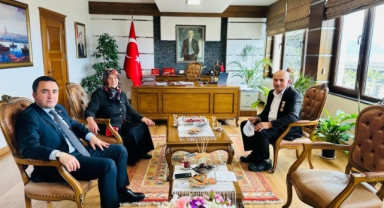 Kıbrıs Gazisi Hüseyin Aydın’dan Espiye Kaymakamı Kavanoz’a Ziyaret