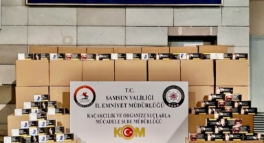 Samsun'da 1 milyon 920 bin adet kaçak makaron ele geçirildi