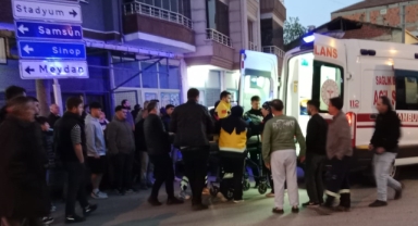 Samsun'da kamyonetle çarpışan motosikletteki baba ve kızı yaralandı