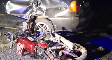 Samsun'da otomobille çarpışan motosiklet sürücüsü ağır yaralandı