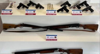 Samsun'da üzerinde ruhsatsız silah taşıyan 6 zanlı yakalandı