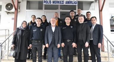 Şebinkarahisar’da anlamlı ziyaret: Başkan Şentürk Türk Polis Teşkilatının 180. kuruluş yıl dönümü kutladı