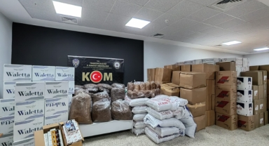 Trabzon'da 3,7 ton tütün ve 1,2 milyon makaron ele geçirildi