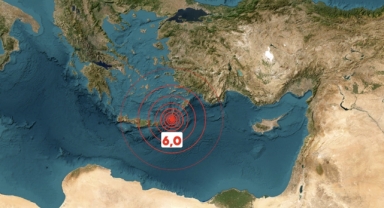 Akdeniz'de 6 büyüklüğünde deprem