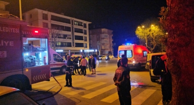 Çıkan yangında 3'ü polis 6 kişi dumandan etkilendi