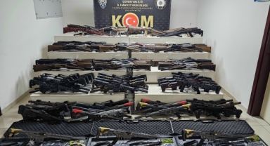 Çorum'da 118 adet ruhsatsız av tüfeği ele geçirildi   