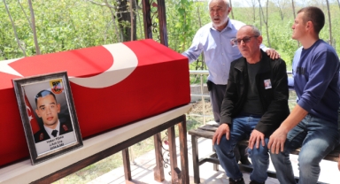 Derede boğulan jandarma astsubay memleketi Ordu'da son yolculuğuna uğurlandı