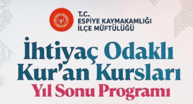 Espiye’de Kur’an Kursları Yıl Sonu Programı Düzenleniyor