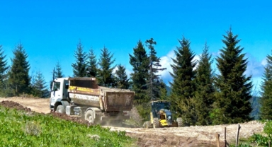 Giresun’da Otçu Göçü Festivali Öncesi Yol Çalışmaları Sürüyor