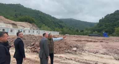 Giresun Valisi Serdengeçti, Geçici Hayvan Rehabilitasyon ve Bakımevi Merkezi İnşaatında İncelemelerde Bulundu