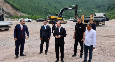 Giresun Valisi Serdengeçti, Geçici Hayvan Rehabilitasyon ve Bakımevi Merkezi İnşaatını Yerinde İnceledi