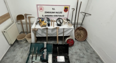 Kaçak kazı yapan 5 kişi yakalandı