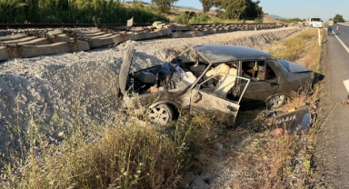 Otomobil takla attı, sürücü yaralandı