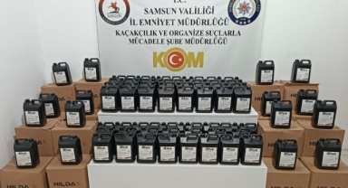 Samsun'da 1 ton etil alkol ele geçirildi