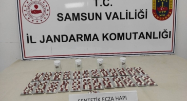 Samsun'da 4 bin 84 sentetik ecza hap ele geçirildi