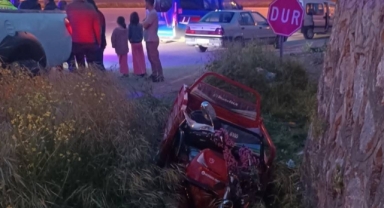 Samsun'da devrilen motosikletin sürücüsü ağır yaralandı