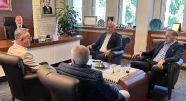 Şebinkarahisarlılar Yardımlaşma Derneği Heyetinden Başkan Şentürk’e Ziyaret