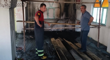Camide çıkan yangın söndürüldü