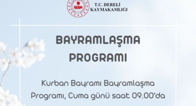 Dereli Kaymakamlığı'ndan Bayramlaşma Programı Daveti