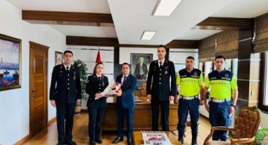 Espiye Kaymakamı Kavanoz, Jandarma Personelini Makamında Ağırladı